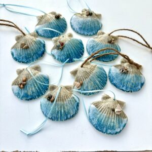Ceramic Scallop Ornaments